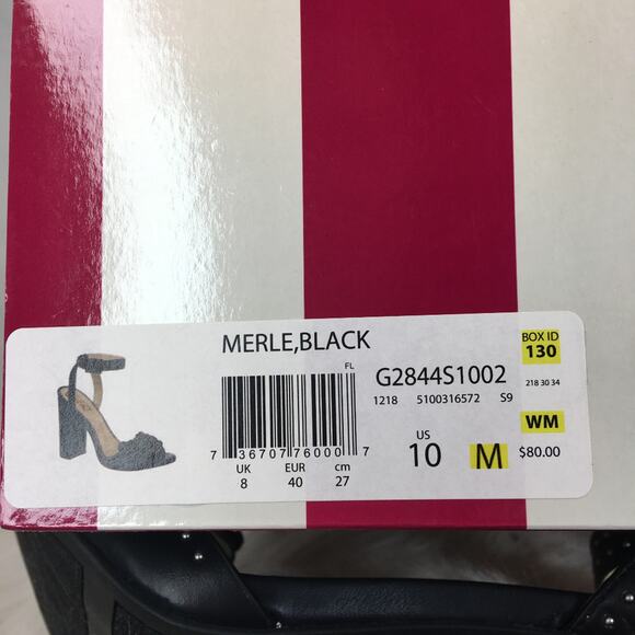 NIB Circus by Sam Edelman Merle Studded Sandal 10M 3‎ 1/3" Block Heel Shoes - Picture 7 of 8